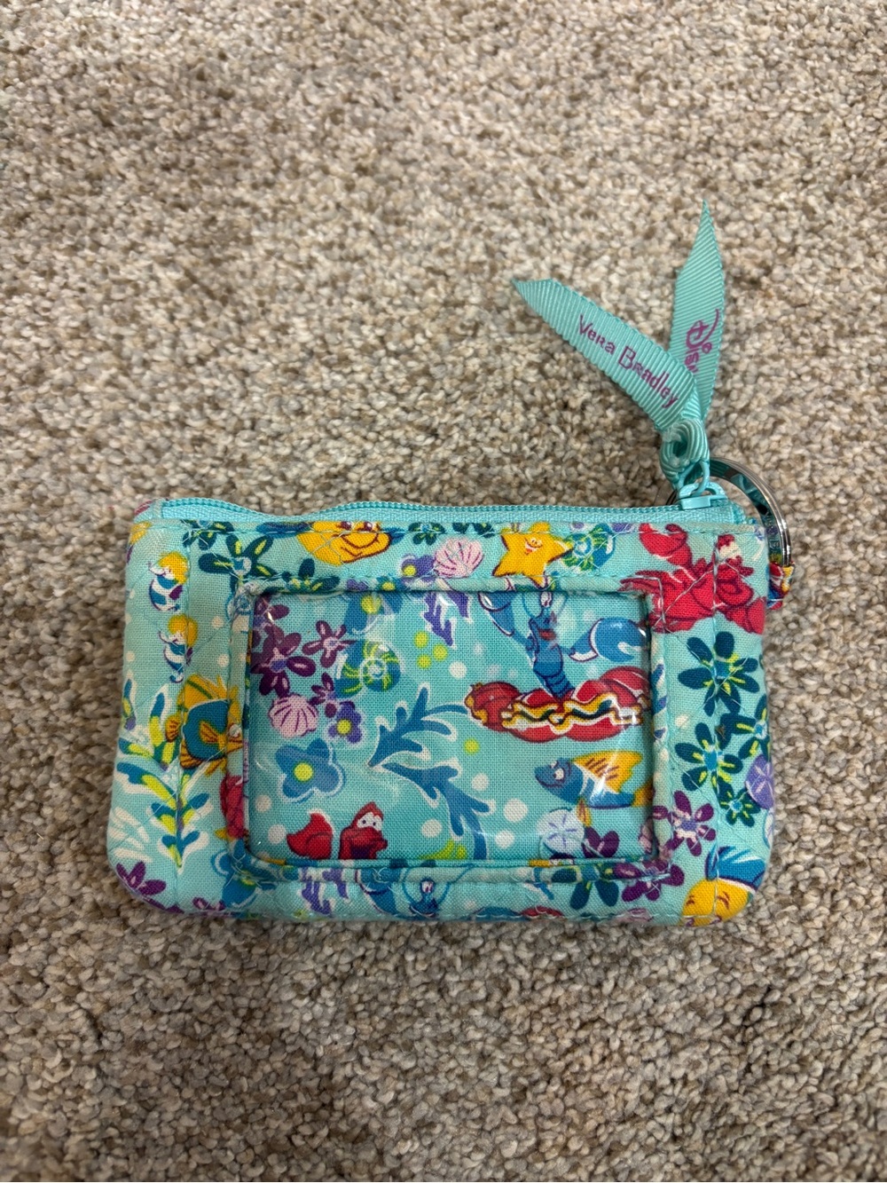 Vera Bradley Disney The Little Mermaid Zip ID Case
